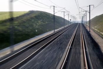 Sur la ligne nouvelle Est dans une rame TGV Pos