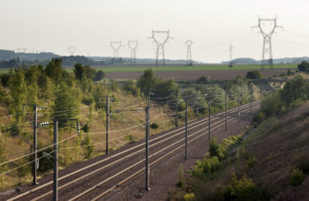 2 septembre 2010. Ligne SNCF TGV Nord..